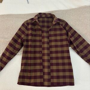 Men’s Lululemon Plaid Button-Up Shirt